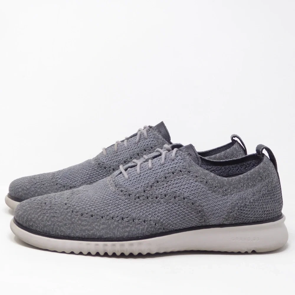 Cole Haan Mens 2.Zerogrand Stitchlite Oxford Gray Wingtip C27565 Size 12